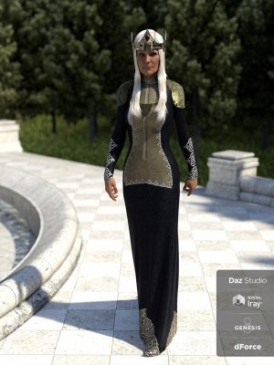 dForce Queen Regent Outfit for Genesis 8 Female(s)-Genesis 8女性的Dorce女王摄政造就