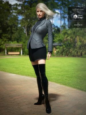 Boot Look Outfit for Genesis 3 and 8 Female(s)-创世纪3和8女性的靴子外套