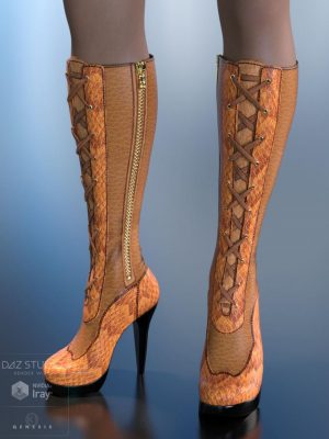 Tessa Boots for Genesis 3 Female(s)-Tessa Boots for Genesis 3女性