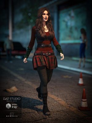 Gone Girl Outfit for Genesis 3 Female(s)-Genesis 3女性的女孩成套装备