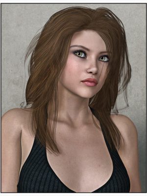 Jena Hair for Genesis 2 Female(s) and Victoria 4-Jena头发为创世纪2女性和维多利亚4
