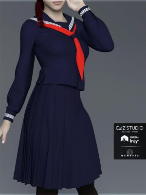 H&C Japanese School Uniforms B for Genesis 3 Female(s)日本校服-H＆＃038; C日本学校制服B用于创世纪3雌性日本校服