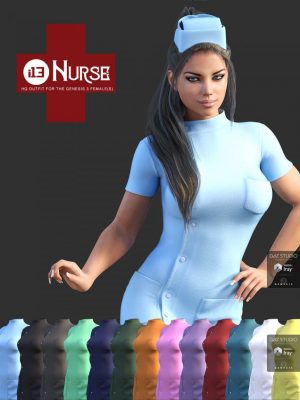 i13 Nurse Outfit for the Genesis 3 Female(s)护士服装-I13护士服装成因3雌性