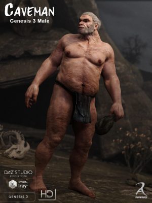 Caveman for Genesis 3 Male-Genesis 3男性的穴居人
