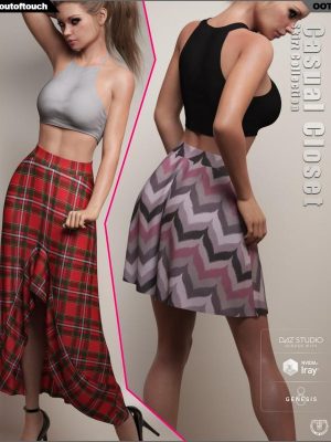 dForce Casual Closet Skirt Collection for Genesis 8 Female(s)-DFORCE休闲衣柜裙带收藏于创世纪8女性