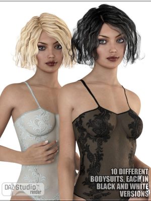 Sexy Skinz – Lace Bodysuits for Genesis 3 Female(s)-性感的Skinz  –  Genesis 3女性的蕾丝紧身仪