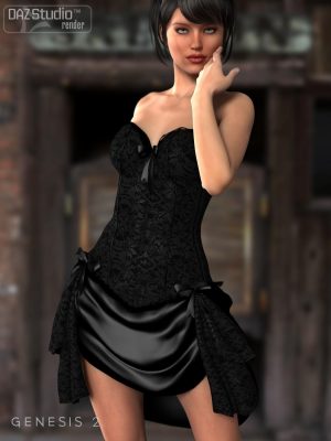 Bustier Dress for Genesis 2 Female(s)-熙熙攘攘的创世纪2女装