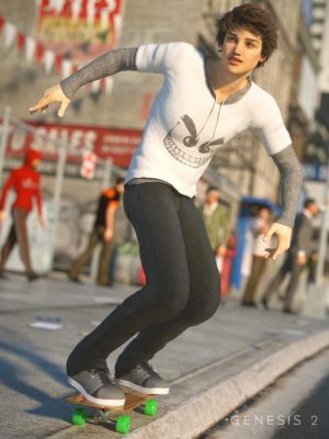 Skate park Outfit for Genesis 2 Males滑冰公园-Genesis 2 Males滑冰公园的冰鞋公园装备