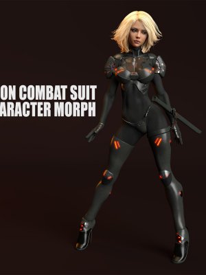 Abrion Combat Suit and Character Morph for Genesis 8 Female DAZ Studio Iray-战斗服和人物变形为创世纪8女工作室艾雷。