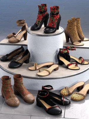 All Season Shoes for Genesis 8 Female(s)-创世纪8女款四季鞋