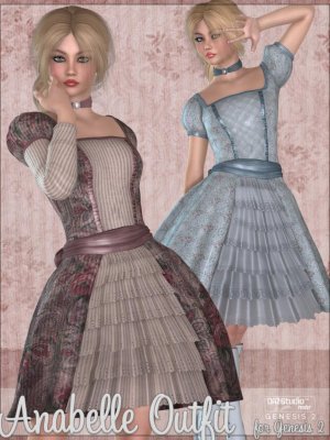 Anabelle Outfit for Genesis 2 Female(s)-为《创世纪2》女性设计的服装