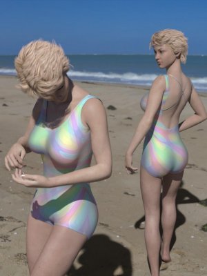 Bashful Beachwear for Genesis 8 Female(s)-为8女性设计的害羞沙滩装