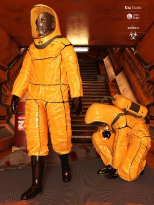 BioHazard Suit for Genesis 8 Male(s)-创世纪8号男用生化防护服