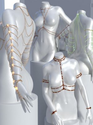 Body Chains For Genesis 3 and Genesis 8 Female(s)-《创世纪3》和《创世纪8》女性体链