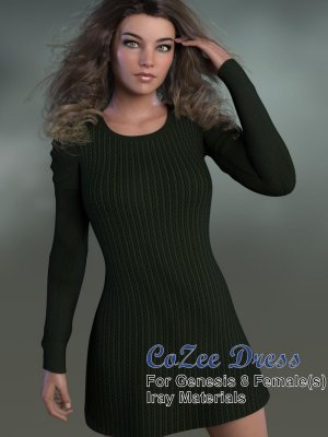 CoZee Dress for Genesis 8 Female(s)-创世纪8女性连衣裙