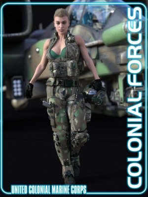 Colonial Forces Add-on for Tactical Assault Outfit for Genesis 8 Female(s)-殖民部队附加的战术突击装备创世纪女