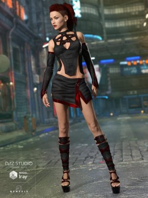 Credence Outfit for Genesis 3 Female(s)-《创世纪3》女性的服装