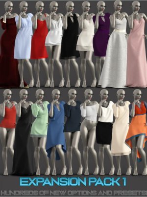 Expansion Pack 1 for dForce Multi Dress System for Genesis 8 Female(s)-适用于8女性的系统扩展包1