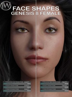 Face Shapes for Genesis 8 Female-创世纪女性脸型