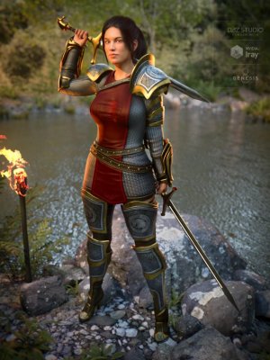 Guardian of the Citadel Outfit for Genesis 8 Female(s)-城堡守护者为创世纪8女装备