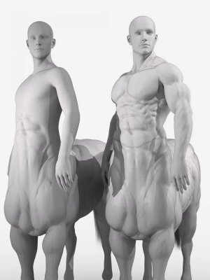 HD Physique Shaping for Genesis 8 Male Centaur-《创世纪8》男性半人马高清形体塑造