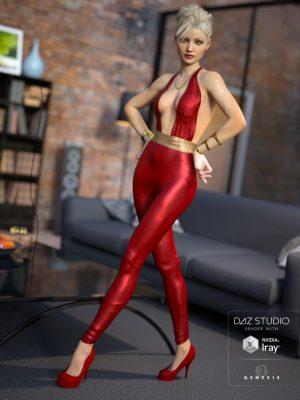 Hot Jumpsuit Outfit for Genesis 3 Female(s)-Genesis 3女性的热门连身衣衣服