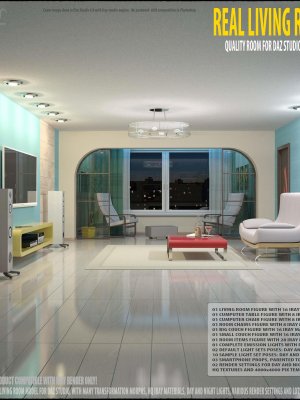 Living Room 2 for Daz Studio-DAZ工作室的客厅2