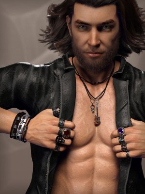 MD Rock Jewelry for Genesis 3 and 8 Male(s)-和的岩石珠宝