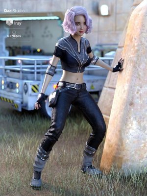 Naomi Sci-fi Outfit for Genesis 8 Female(s)-娜奥米为《创世纪》设计的科幻服装女性