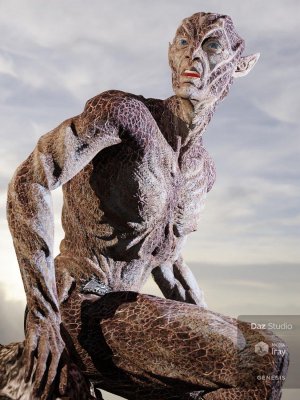 Oumua HD Alien Creature for Genesis 8 Male-《创世纪8》中的男性外星生物