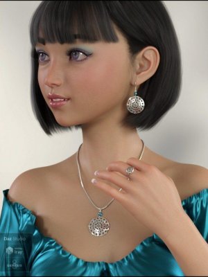 Pierced Hearts Jewelry for Genesis 8 Female(s)-为创世纪女性设计的心形珠宝