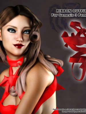 Ribbon Outfit for Genesis 3 Female-《创世纪》女性缎带套装