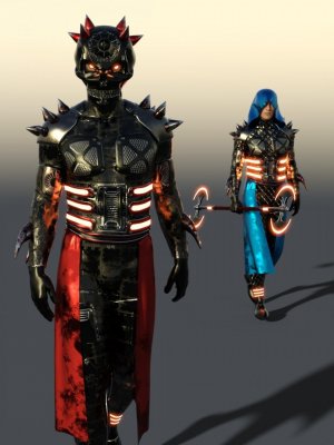 Scifi Dark God Outfit For Genesis 8 Male(s)-男主角的科幻黑暗神装