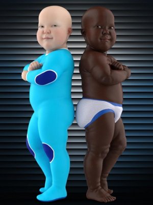 Sleepsuit and Nappy for Genesis 8 Male and Female-男女睡衣裤和尿布