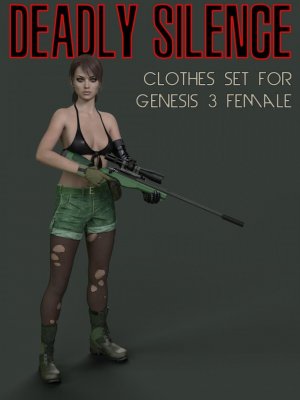 Slide3D Deadly Silence Clothes for Genesis 3 Female(s)-《致命沉默》女性服装