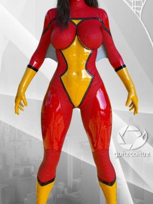 Spider Woman Suit for G3F-蜘蛛女套装