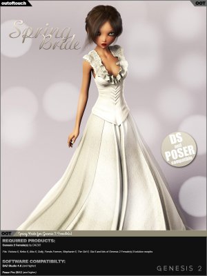 Spring Bride Gown for Genesis 2 Female(s)-创世纪2女性春季新娘礼服