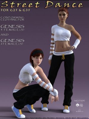 Street Dance for Genesis 3 Female(s) and Genesis 2 Females(s)-《创世纪3》女性和《创世纪2》女性街舞