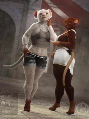 Street Mouse with dForce Hair for Genesis 8 Female-为8雌性设计的带有毛发的街鼠