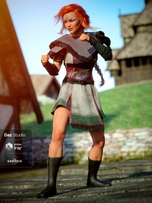 Tribal Warrior Queen Outfit for Genesis 8 Female(s)-创世纪女性部落战士女王装备