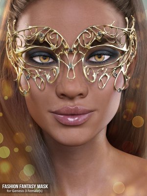 X-Fashion Fantasy Mask for Genesis 3 Females-女性幻想面具