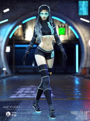 Zari SciFi Outfit for Genesis 8 Female(s)-《创世纪8》女主角的科幻套装