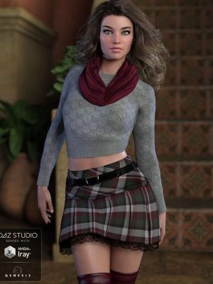Autumn Haze Outfit for Genesis 8 Female(s)-秋天的阴霾成套装备为创世记8女性（S）