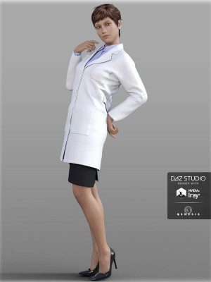 Doctor Coat Outfit for Genesis 3 Female(s)医生外套衣服-Genesis的医生外套服装3雌性外出