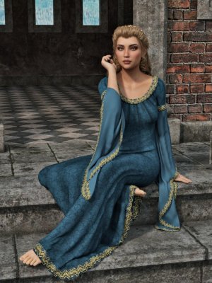 dForce Camilla Medieval Gown for Genesis 8 Female(s)-卡米拉中世纪礼服为创世纪8女