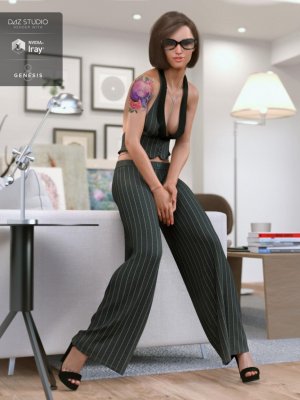 dForce City Seduction Outfit for Genesis 8 Female(s)-创世8号女性诱惑套装