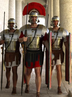 dForce Classic Roman Armor for Genesis 8 Male-男性经典罗马盔甲