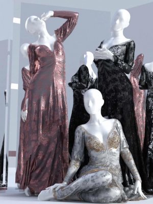 dForce Duchess Dress for Genesis 3 and 8 Female(s)-《创世纪》和《创世纪》女主角公爵夫人礼服