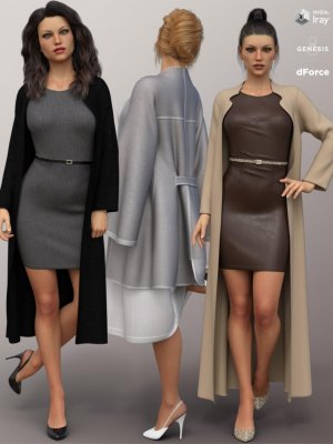 dForce Fashion Sophisticate Outfit for Genesis 8 Female(s)-创世8女款时尚精致套装