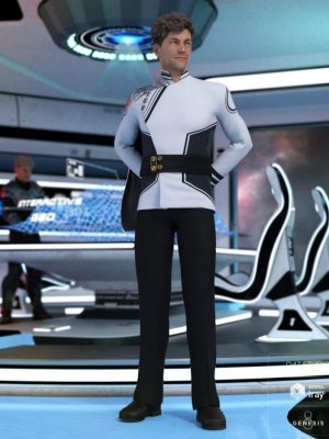 dForce Fleet Commander Outfit for Genesis 8 Male(s)-舰队指挥官“创世纪”男性装备